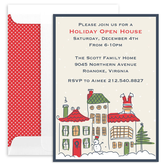 Holiday Village Invitations